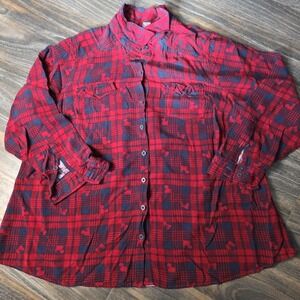 Torrid Women's Disney  Rayon Plaid Long Sleeve Button Up Flannel Shirt Size‎ 3
